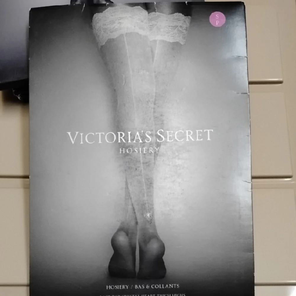 Victoria's Secret Lace Top Thigh Highs Crystal Heart